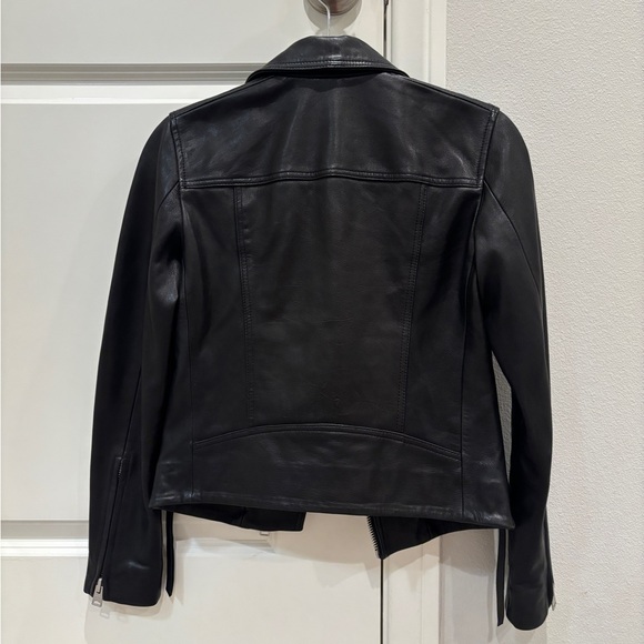 All Saints Dalby Leather Biker Jacket - Picture 11 of 13
